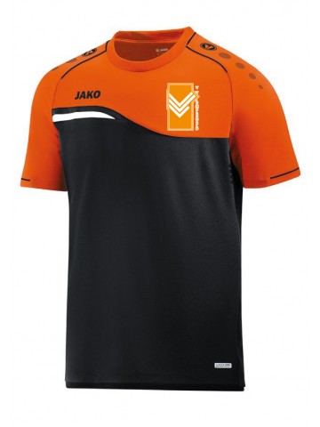 T-shirt Competition 2.0 zwart-fluo oranje