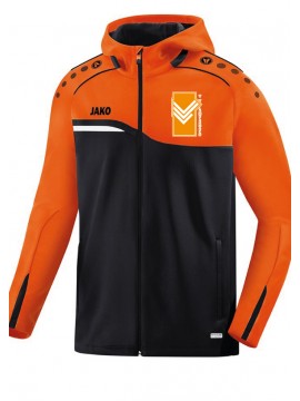 Jas met kap Competition 2.0 zwart-fluo oranje